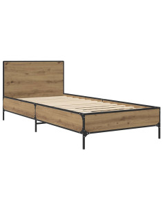 Struttura letto con testata Rovere Artigianale 80 x 200 cm 2