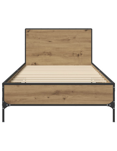 Struttura letto con testata Rovere Artigianale 80 x 200 cm