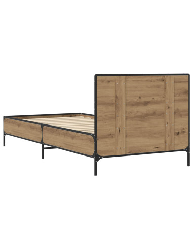 Struttura letto con testata Rovere Artigianale 80 x 200 cm