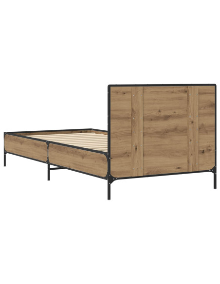 Struttura letto con testata Rovere Artigianale 80 x 200 cm
