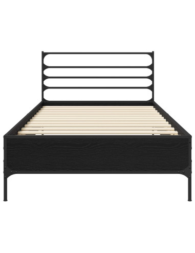 Struttura del letto Rovere Nero 80 x 200 cm