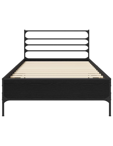 Struttura del letto Rovere Nero 80 x 200 cm