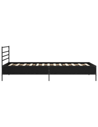 Struttura del letto Rovere Nero 80 x 200 cm