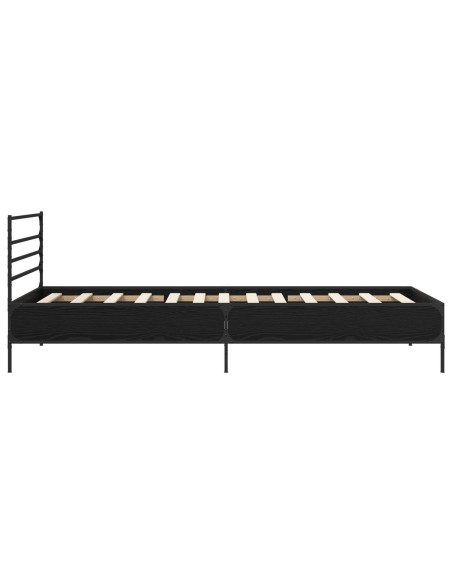 Struttura del letto Rovere Nero 80 x 200 cm