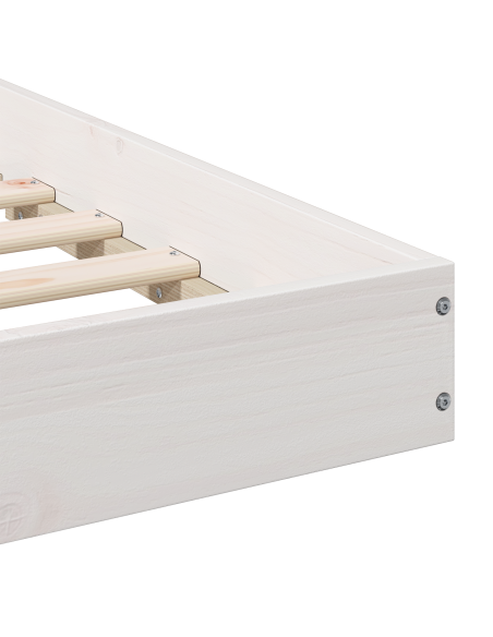 Struttura del letto Bianco 160 x 210 cm Pino massello