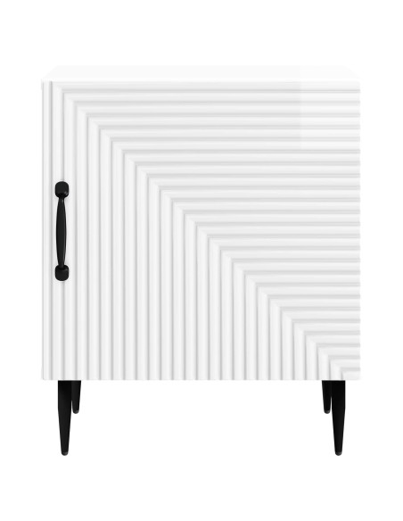 Armadio da Notte 2 pcs Bianco Lucido 43 x 34,5 x 50 cm