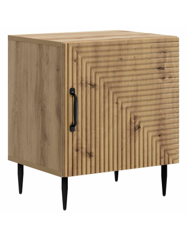 Armadio da Notte 2 pcs Rovere Artigianale 43 x 34,5 x 50 cm