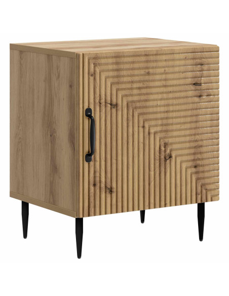 Armadio da Notte 2 pcs Rovere Artigianale 43 x 34,5 x 50 cm