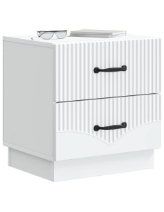 Armadio da Notte con cassetto 2 pcs Bianco 43 x 34,5 x 44,5 cm 2