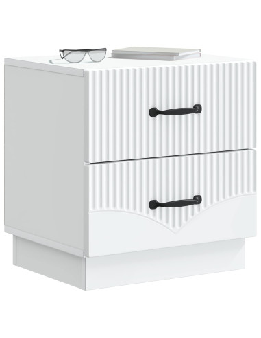 Armadio da Notte con cassetto 2 pcs Bianco 43 x 34,5 x 44,5 cm