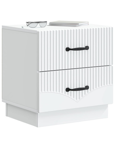 Armadio da Notte con cassetto 2 pcs Bianco 43 x 34,5 x 44,5 cm