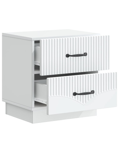 Armadio da Notte con cassetto 2 pcs Bianco 43 x 34,5 x 44,5 cm