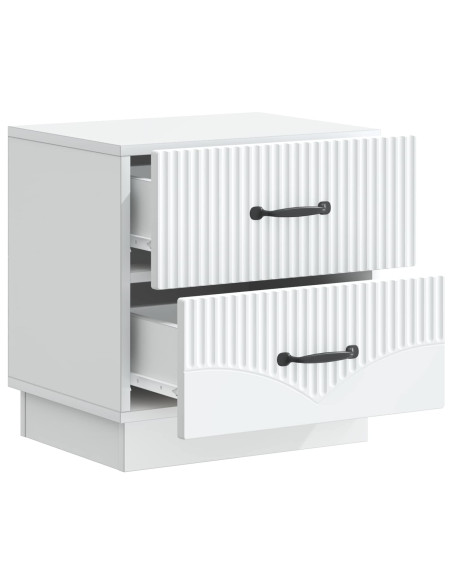 Armadio da Notte con cassetto 2 pcs Bianco 43 x 34,5 x 44,5 cm