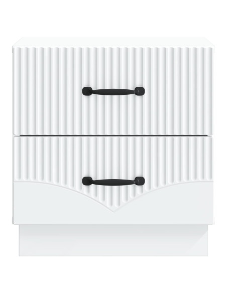 Armadio da Notte con cassetto 2 pcs Bianco 43 x 34,5 x 44,5 cm