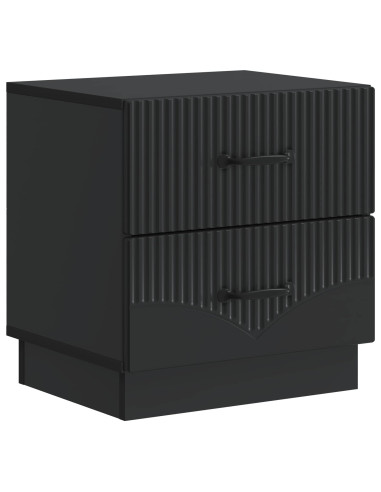 Armadio da Notte con cassetto 2 pcs Nero 43 x 34,5 x 44,5 cm