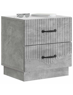 Armadio da Notte 2 pcs Grigio Cemento 43 x 34,5 x 44,5 cm 2