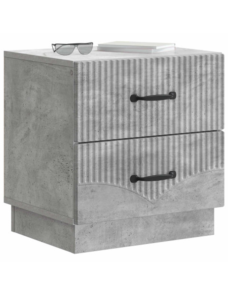 Armadio da Notte 2 pcs Grigio Cemento 43 x 34,5 x 44,5 cm