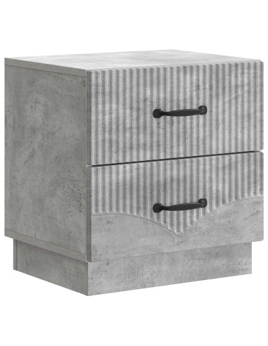 Armadio da Notte 2 pcs Grigio Cemento 43 x 34,5 x 44,5 cm