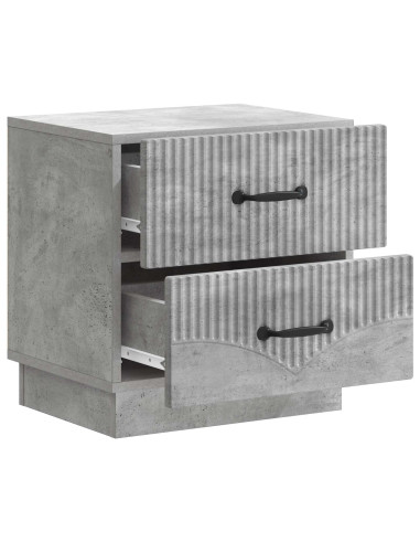 Armadio da Notte 2 pcs Grigio Cemento 43 x 34,5 x 44,5 cm