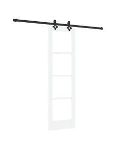Porta scorrevole ORKDAL Bianco e Nero 61 x 198,5 cm 2