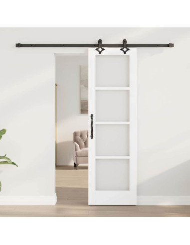 Porta scorrevole ORKDAL Bianco e Nero 61 x 198,5 cm