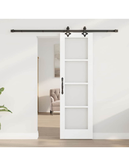 Porta scorrevole ORKDAL Bianco e Nero 61 x 198,5 cm