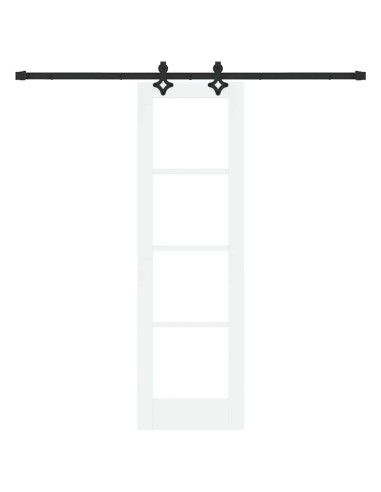 Porta scorrevole ORKDAL Bianco e Nero 61 x 198,5 cm