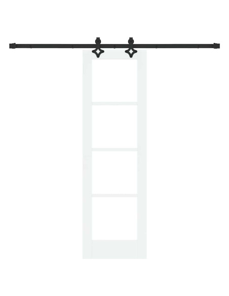Porta scorrevole ORKDAL Bianco e Nero 61 x 198,5 cm