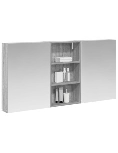Set di Armadi da Bagno con lo scaffale 3 pcs 140 x 14,5 x 70 cm 2
