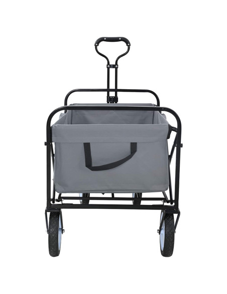 Carrello a Mano Pieghevole Grigio 94 x 53 x 99 cm