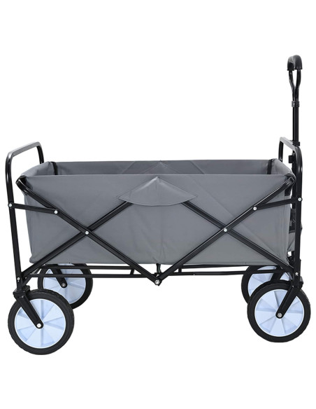 Carrello a Mano Pieghevole Grigio 94 x 53 x 99 cm