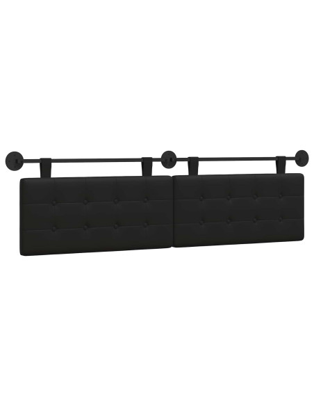 Testata appesa Nero 170 x 55 x 5 cm Pelle Sintetica