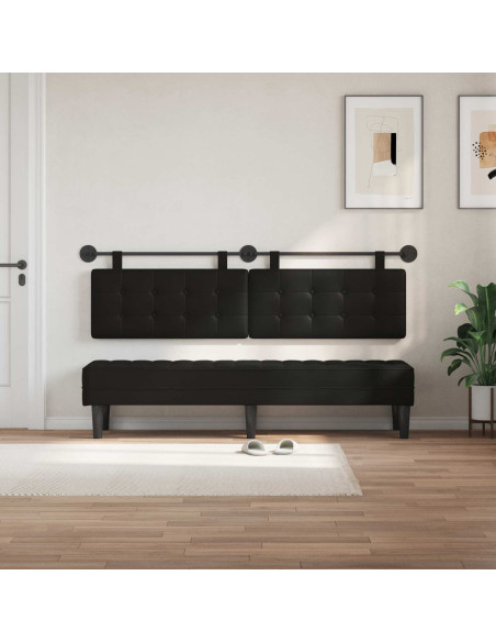 Testata appesa Nero 170 x 55 x 5 cm Pelle Sintetica