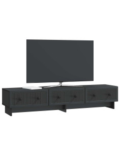 Mobile TV Nero 147 x 34,5 x 30 cm Legno ingegnerizzato 2