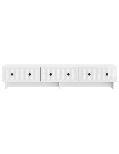 Mobile TV Bianco Lucido 147 x 34,5 x 30 cm Legno ingegnerizzato