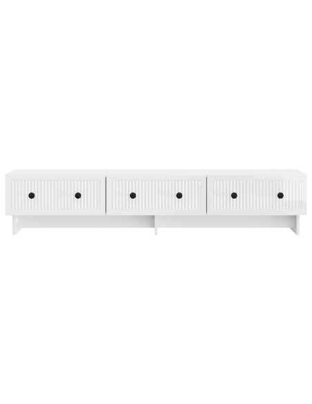 Mobile TV Bianco Lucido 147 x 34,5 x 30 cm Legno ingegnerizzato