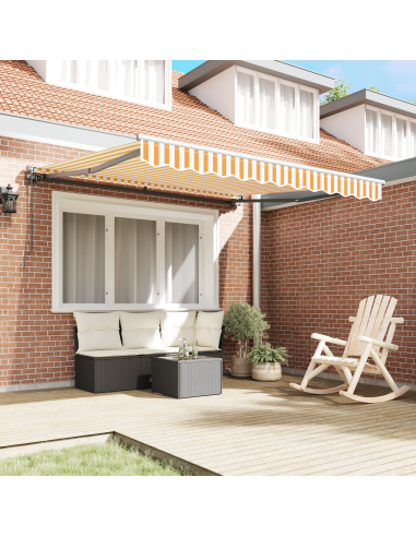 Tenda Retrattile Giallo e Bianco 300 x 250 cm