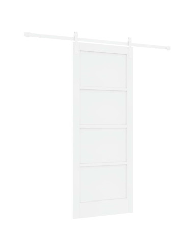 Porta scorrevole Bianco 83 x 202 cm Legno Massello di Pino