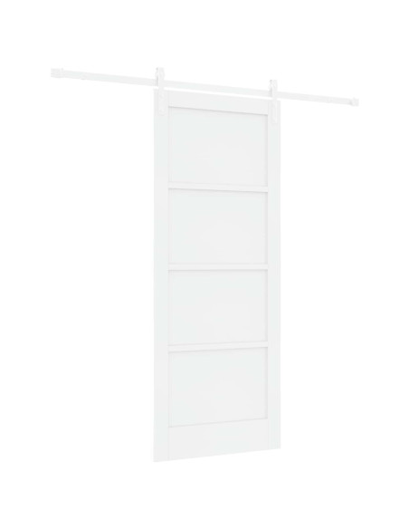 Porta scorrevole Bianco 83 x 202 cm Legno Massello di Pino