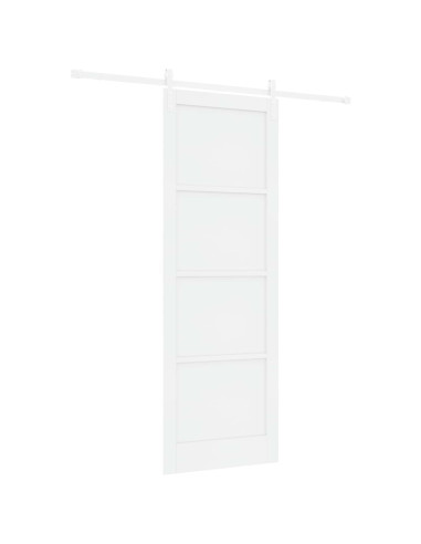 Porta scorrevole Bianco 83 x 232 cm Legno Massello di Pino