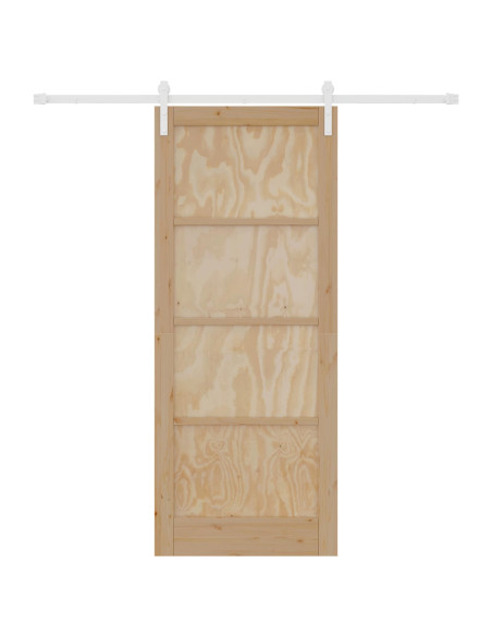 Porta scorrevole Naturale e Bianco 86 x 211 cm