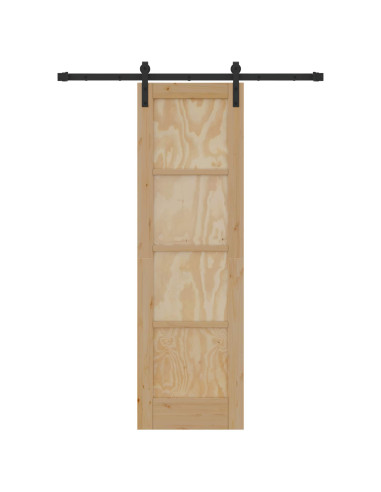 Porta scorrevole Naturale 61 x 198,5 cm Legno Massello di Pino