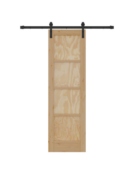 Porta scorrevole Naturale 61 x 198,5 cm Legno Massello di Pino