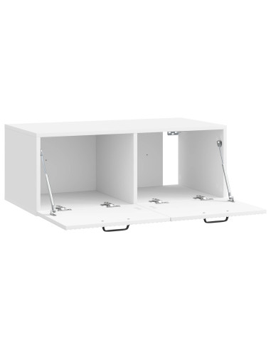 Mobile Porta TV da Muro Bianco Lucido 78,5 x 41 x 30 cm