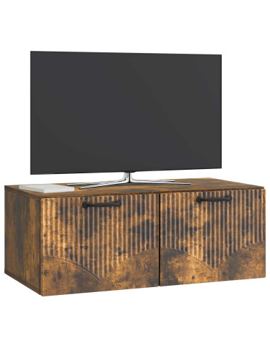 Mobile Porta TV da Muro Rovere Fumo 78,5 x 41 x 30 cm