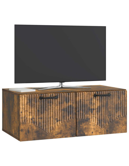 Mobile Porta TV da Muro Rovere Fumo 78,5 x 41 x 30 cm