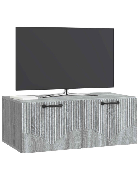 Mobile Porta TV da Muro Grigio Sonoma 78,5 x 41 x 30 cm