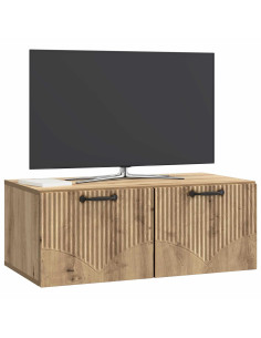 Mobile Porta TV da Muro Rovere Artigianale 78,5 x 41 x 30 cm 2