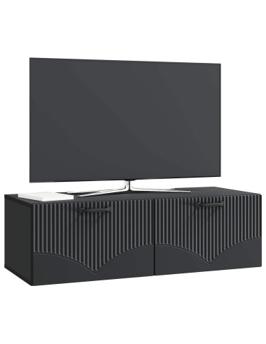 Mobile Porta TV da Muro Montaggio a parete Nero 98 x 41 x 30 cm