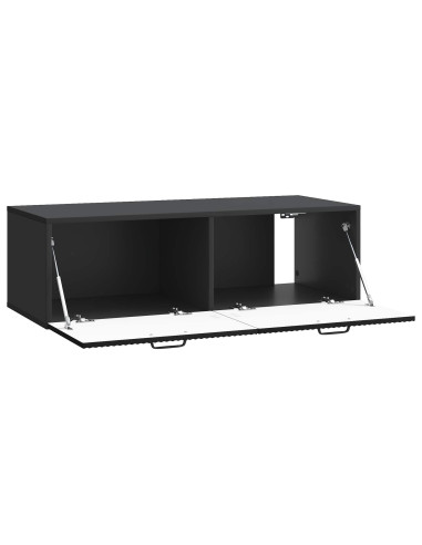 Mobile Porta TV da Muro Montaggio a parete Nero 98 x 41 x 30 cm